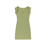 Spring And Summer 2025 New Women's Sexy Night Club Skirt Sleeveless Knitted Bag Sling Dress Woman HZ1220