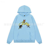 2025 Zippered Sweater Net Red Hooded Cardigan Small Clock Letter New Printed Coat Top HZ1208