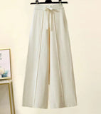 Korean Version Of The Lazy Suit Women 2025 New Autumn And Winter Thick Thick Knitted Knitted Knitted Wide Leg Pants Two Sets HZ1220