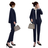 Good Quality Autumn 2025 New Commuter Top With Pocket-Round Cardigan + Suit Suit HZ1220