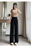 White Suit Pants Hanging Woman Summer Small High-Grade Ice Silk Impenetrable Narrow Version Of Casual Straight Pants HZ1208