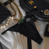 Comfort Ice Silk Scarless Lady Thong Diamond With Female Thong Trousers T-Pants Large Thong Trousers HZ1208