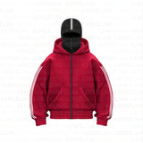 Exploding Solid-Colored Double Hat Design Autumn And Winter Ins New Hooded Sweater Loose Men's And Women's And Couples Hoodie Jacket HZ1208