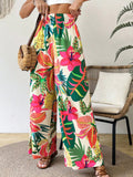 2025 Hot New Print Leisure Printing Wide Legs Fashion Beach Women's Pants HZ1208
