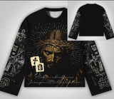 Cotton Long-Sleeved Blouse Loose Statue Of Liberty Chao Street Youth Wind HZ1208