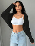 2025 New Loose Knitted Cardigan Short Sweater Shawl Jacket HZ1208