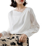 French Temperament Commuter Long-Sleeved Shirt Woman In The Fall Of 2025 New Design Collared Collared Tops HZ1220