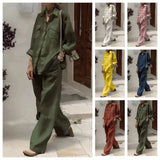 Autumn 2025 New Women's Long-Sleeved Shirt Loose Pants Two Sets HZ1208