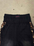 Vintage Summer New Black Leopard-Print Double Waist Trousers Wide Leg Pants Gothic Men And Women The Same HZ1208