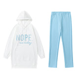 Spring And Autumn 2025 New Letter-Print Pocket Open Fork Casual Long Sleeve Long Sleeve Trousers Casual Casual Casual Set HZ1220