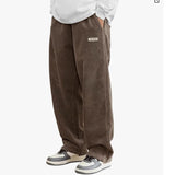 Light Core Velvet Men's Autumn And Winter Pure Color Simple Trendy Casual Pants HZ1208