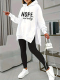 Spring And Autumn 2025 New Letter-Print Pocket Open Fork Casual Long Sleeve Long Sleeve Trousers Casual Casual Casual Set HZ1220