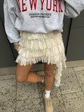 New Personality Irregular Design Feel White Lace Skirt Fashion Hot Girl With Breathable Woman HZ1208