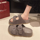New Korean Version Of The Beach In The Summer Of 2025, Thick-Bottomed Slippers Slacker Slacker Pedal Slippers HZ1220