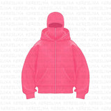 DIY Light Board Autumn Ins New Hooded Jacket Short Coat Men's Double Hat Autumn And Winter Couple Cotton HZ1208