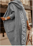 Autumn/Winter 2025 Long Cardigan Hoodie Knitted Sweater Jacket Long Sleeve HZ1208
