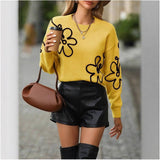 2025 New Solid-Color Knitted Coat With Pocket Cardigan Jacket Street Trendy Sweater Fashion Top Woman HZ1208