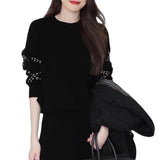 French New Autumn/Winter 2025 Casual Dress Sweater Mid-Long Half-Dress Knitted Dress Dress HZ1220