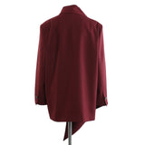 25 Early Spring Irregular Angolan Red Personality Cut Suit Jacket Blouse 1793 HZ1208