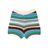 New ¹³±à POLO T-Shirt Blouse Striped Crochet Shorts Set For Spring HZ1208