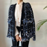 New Knitted Tu-Song Brooch Mixed Small Scented Sweater Knitted Jacket For Autumn/Winter 2025 HZ1220