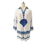 Spring And Summer 2025 New Leisure Long Shirt INS Loose Vacation V-Neck Dress Woman HZ1220