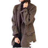 2025 Autumn And Winter New Korean Version Of The Lattice Coat Female Short Small Ins Student Suit Coat HZ1220