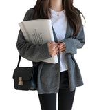 South Korea Autumn Sweater Women's Cardigan Tide 2025 New Women's Fashion Thin V-Neck Knitted Coat HZ1220