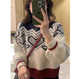 Knitted Purple Striped Soft-Clip Single-Dcupy Clasp-Clip Sweater Women's Cardigan Jacket 2025 New Autumn And Winter Top HZ1208