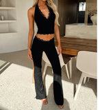 Sexy Women's New Sexy Lace Sports Suit Pants HZ1208