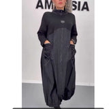 2025 Autumn And Winter Dress New Korean Version Of The Big-Size Fat MM Loose Popular Shirt Dress HZ1208