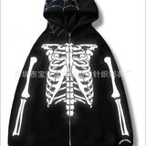 2025 Zippered Sweater Net Red Hooded Cardigan Small Clock Letter New Printed Coat Top HZ1208