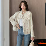 Color Wave Dot Small Fragrant Coat Trend Fashion Short-Term Jacket HZ1220