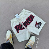 New Shorts Letter Printing Casual Street Youth Sweater Sweatpants Casual Lazy Hot HZ1208