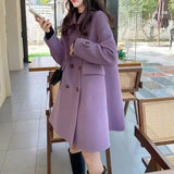 Small Hepburn Hair Coat Women Autumn And Winter 2025 Korean Version Of The New Thin Thick Black Coat HZ1220