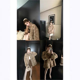 Autumn/Winter 2025 Brown Short Eco-Friendly Fur High Fashion Lazy Blouse HZ1208