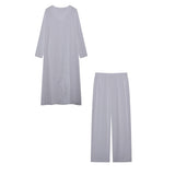 2025 New Women's Open Fork Long Top Trop Set HZ1220