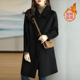 Mao This Coat Woman 2025 Autumn And Winter New Small Man Thick Korean Version Of The Long-Term Coat HZ1220