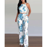 2025 New Urban Casual Print Women's Trousers Suit HZ1220