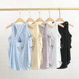 Thai Yoga Vest Women's Shockproof Bra With Bra Mat Two-In-One Sports Blouse Loose Running Fitness Set Burqa HZ1208