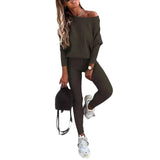 2025 Hot Sales Of Pure Color Fashion Casual Tying Slanted Shoulder Sports Trousers Trousers Suit Women HZ1220