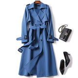 Windwear Women's Long-Term 2025 Spring And Autumn New Korean Version Of The Popular British Wind Over The Knee Coat HZ1220