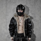 Y2K Street Retro Hoodie Loose Metal Decorative Zippered Sweater HZ1208