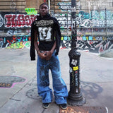 Y2K Street Retro Hoodie Loose Metal Decorative Zippered Sweater HZ1208