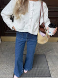 Autumn/Winter 2025 Women's New Solid Color Button Knitted Cardigan Pocket Sweater Coat HZ1208