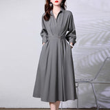 Autumn And Winter With Coat Knitted Dress Women's Long-Tender Large-Size Loose 100-Folded Cashmere Sweater Dress Woman HZ1220