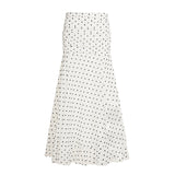 French Pure-Want Girl Sexy High-Waist Wave Dot Print Slimming Skirt Picnyle Leaf Side A Word Fishtail Skirt HZ1220