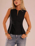 Temperament Blouse Casual Sleeveless Vest HZ1208