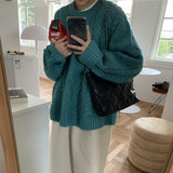 In The Autumn And Winter Of 2025, The Loose Wear Of The Sweater Women's Net Red Fried Street Gentle Wind Thicked Knitted Shirt HZ1220