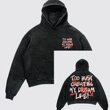 2025 Zippered Sweater Net Red Hooded Cardigan Small Clock Letter New Printed Coat Top HZ1208